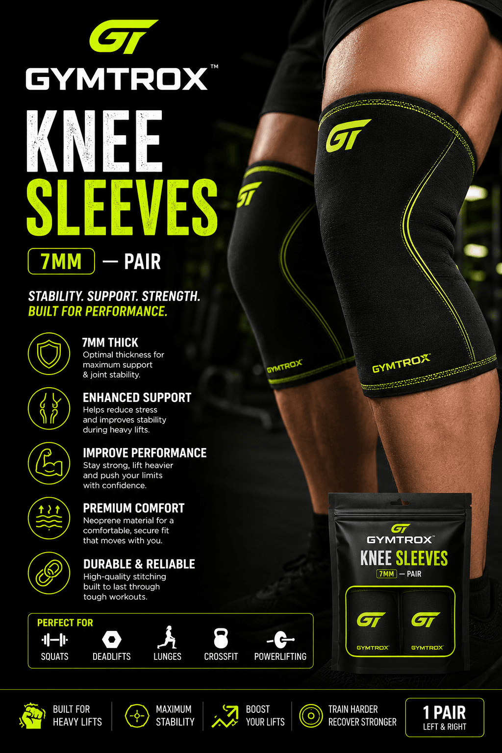 Knee Sleeves 7mm — Pair