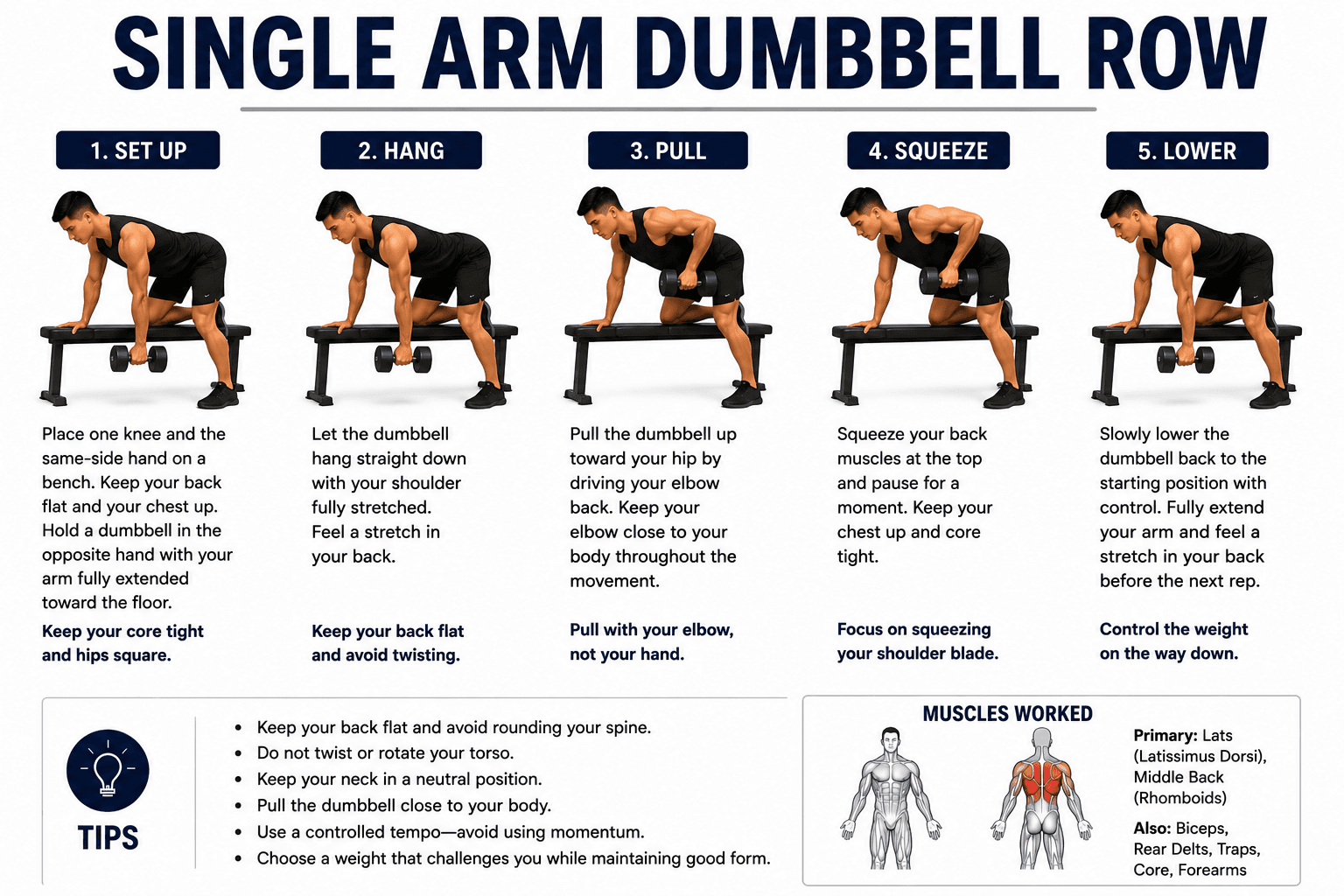 Single Arm Dumbbell Row